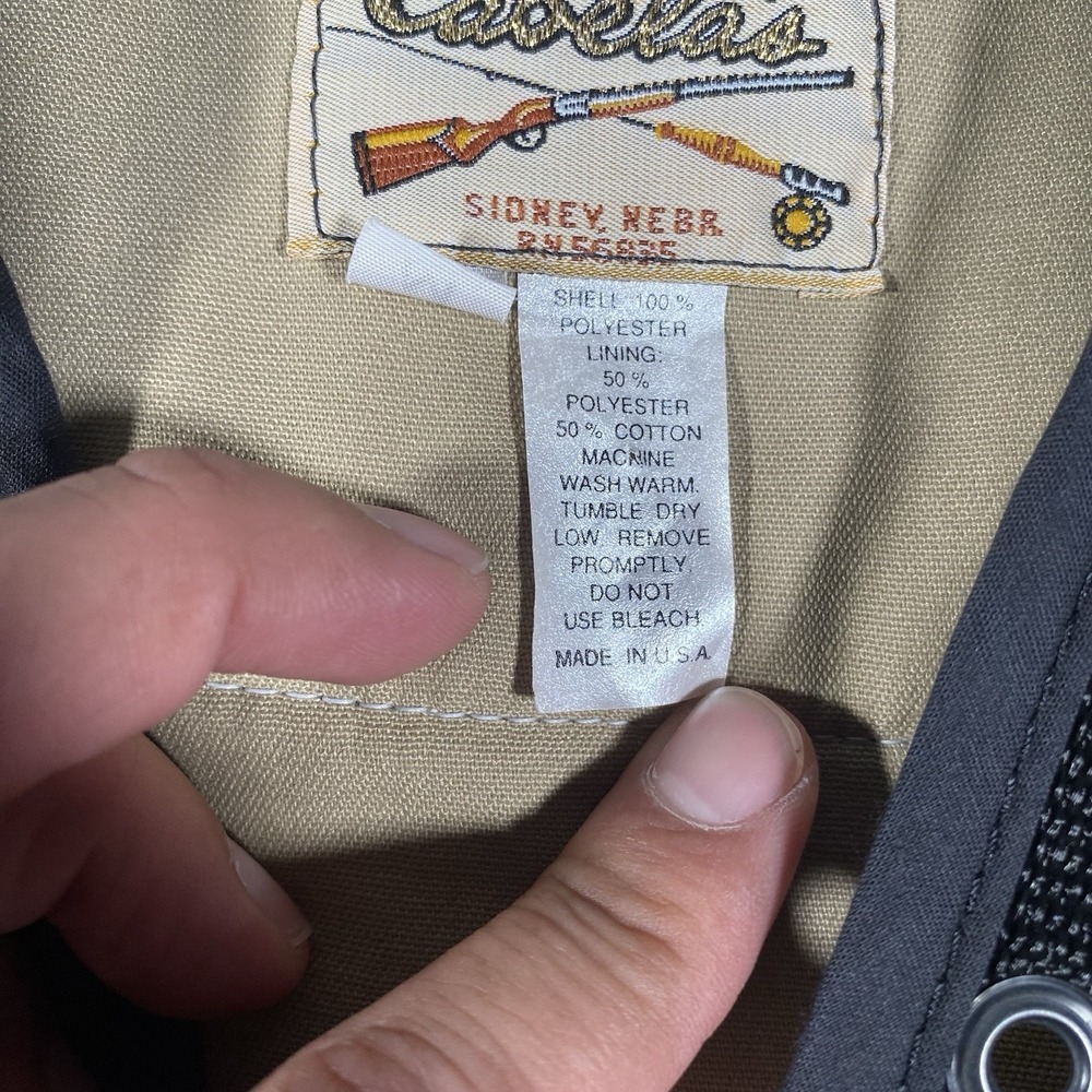 Vintage 90s Cabelas Brush Camo Pockets Hunting Vest Mens Medium Made in USA - Picture 2 of 7